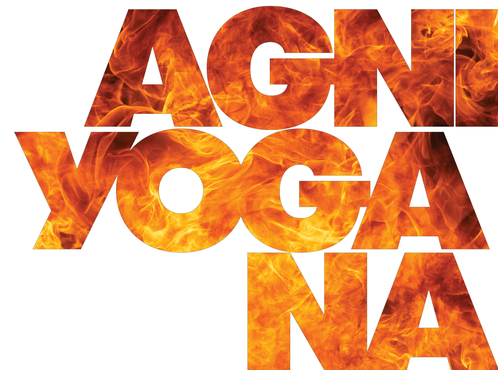 Agniyogana Titre Film écrit en lettres enflammées